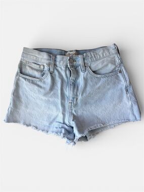 Madewell Light Blue Distressed Denim Shorts